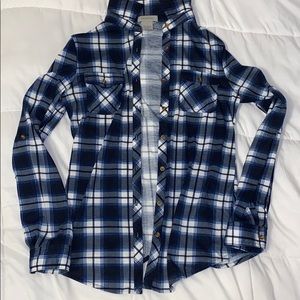 blue/black/white flannel